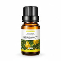 SlumberHush CalmDrop bergamot aromatherapy perfume oil in amber glass bottle with black cap, 10ml