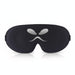 SlumberHush DeepShield black contoured sleep mask with contoured eye cups for zero pressure on eyes.
