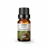 SlumberHush Cedarwood multi-purpose aromatherapy perfume oil in amber glass bottle with black cap, 10ml.