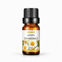SlumberHush CalmDrop chamomile aromatherapy oil in amber glass bottle with black cap, 10ml.