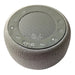 SlumberHush SoundCore sleep machine with grey fabric exterior and top control panel featuring playback, volume, timer, and Bluetooth buttons.